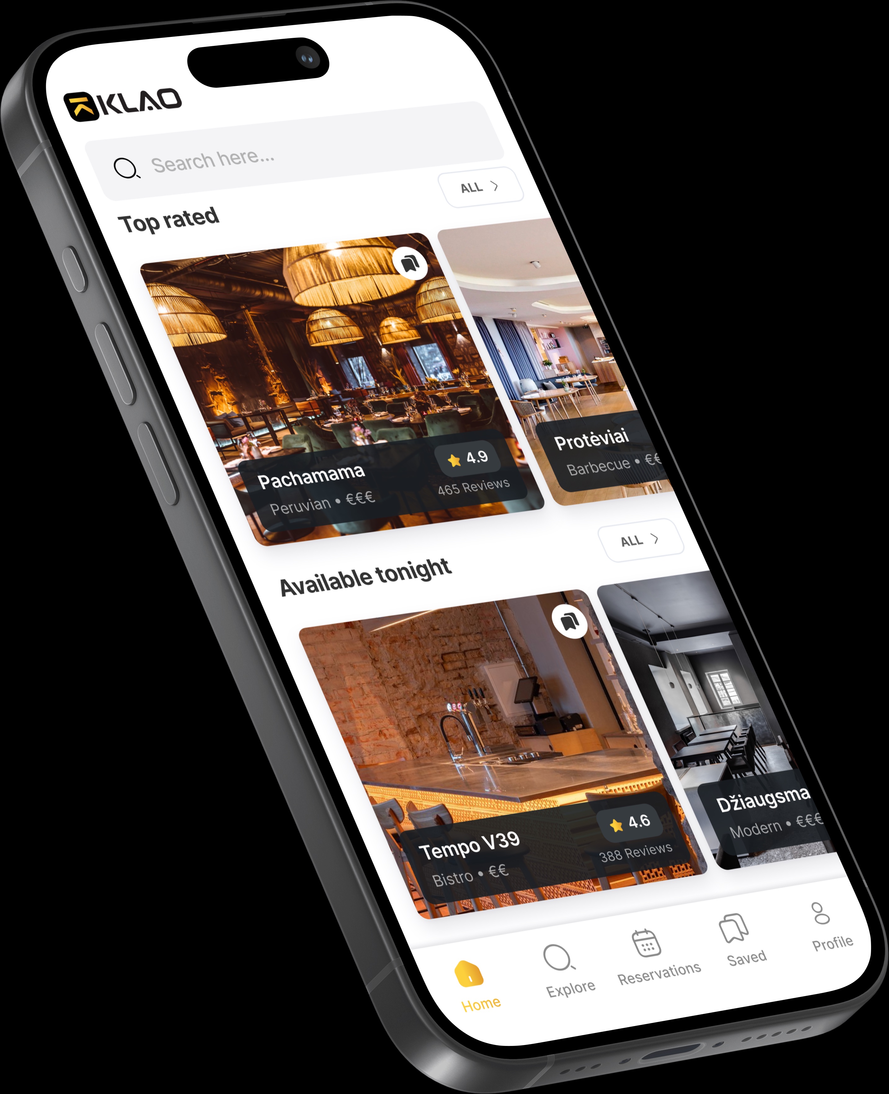 Klao App Interface